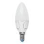 Лампа светодиодная Uniel E14 7W 3000K матовая LED-C37 7W/WW/E14/FR PLP01WH UL-00002413