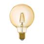 Лампа светодиодная филаментная диммируемая Eglo E27 5,5W 2200K золотистая 11866