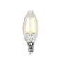 Лампа светодиодная филаментная Uniel E14 6W 3000K прозрачная LED-C35-6W/WW/E14/CL PLS02WH UL-00000199